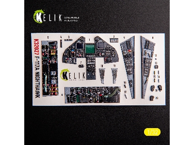 F-117a - Type 1 Interior 3d Decals For Trumpeter Kit - zdjęcie 2