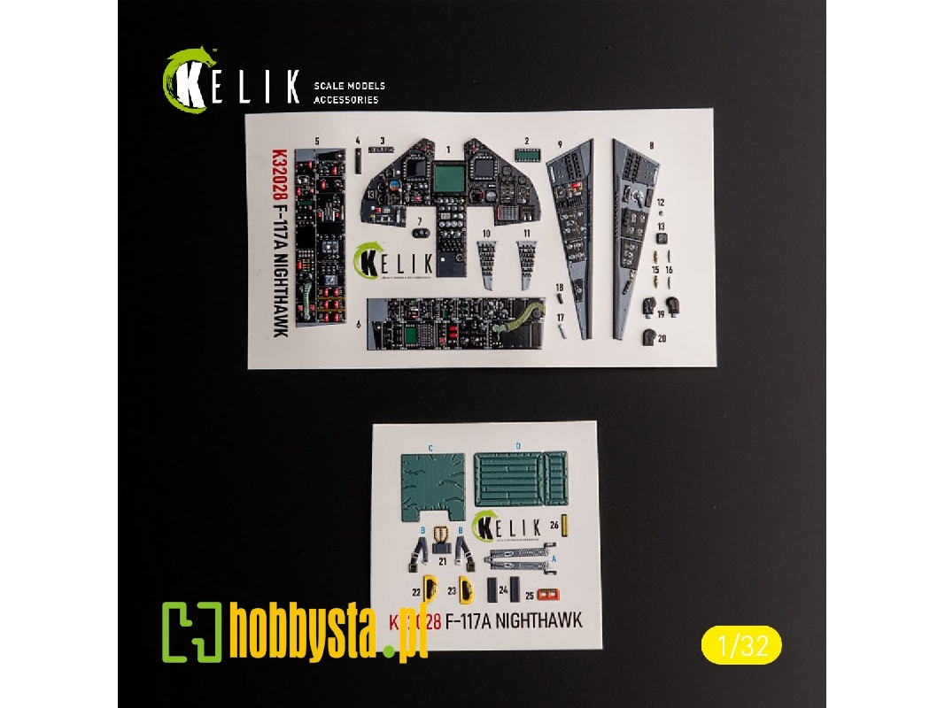F-117a - Type 2 Interior 3d Decals For Trumpeter Kit - zdjęcie 1 F-117a - Type 2 Interior 3d Decals For Trumpeter Kit - zdjęcie 1