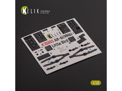 Ah-6j / Mh6j Little Bird - Interior 3d Decals For Academy Kit - zdjęcie 1
