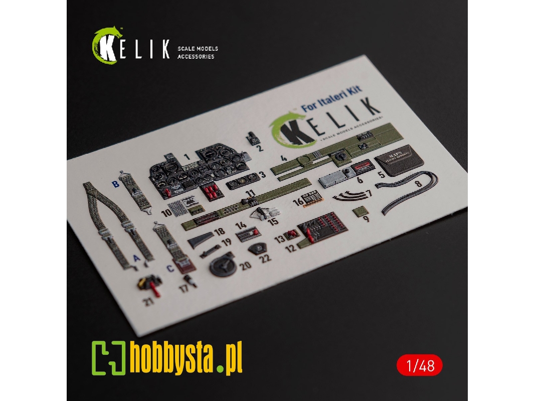 Р-47d 'thunderbolt' Interior 3d Decals For Italeri/Academy Kit - zdjęcie 1 Р-47d 'thunderbolt' Interior 3d Decals For Italeri/Academy Kit - zdjęcie 1