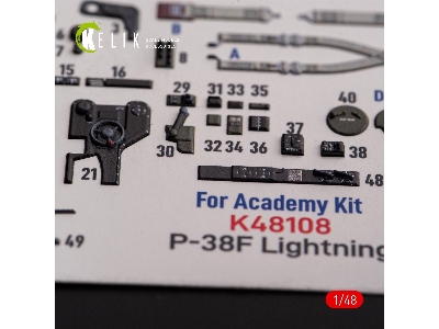 &#1056;-38f 'lightning' - Interior 3d Decals For Academy Kit - zdjęcie 5