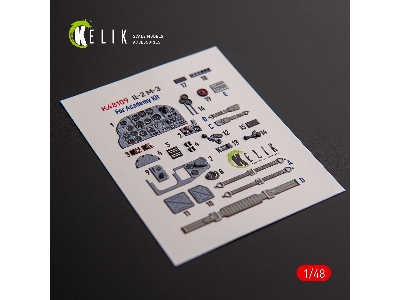 Il-2m3 - Interior 3d Decals For Academy/Accurate Miniatures Kit - zdjęcie 1
