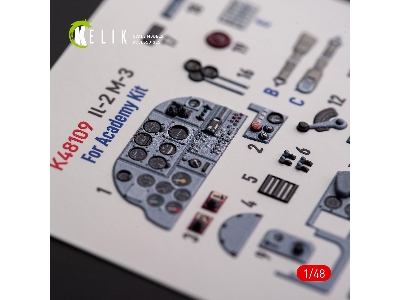 Il-2m3 - Interior 3d Decals For Academy/Accurate Miniatures Kit - zdjęcie 2