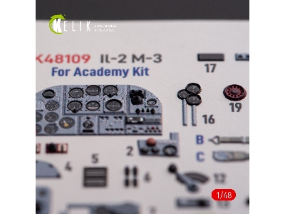 Il-2m3 - Interior 3d Decals For Academy/Accurate Miniatures Kit - zdjęcie 6