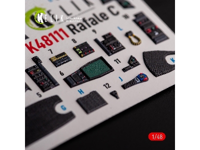 Rafale C - Interior 3d Decals For Academy/Revell Kit - zdjęcie 5