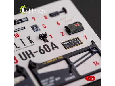 Uh-60a Black Hawk - Type 1 Interior 3d Decals For Icm Kit - zdjęcie 2
