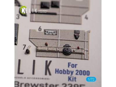 Brewster 239e - Interior 3d Decals For Hobby 2000/Hasegawa Kit - zdjęcie 1