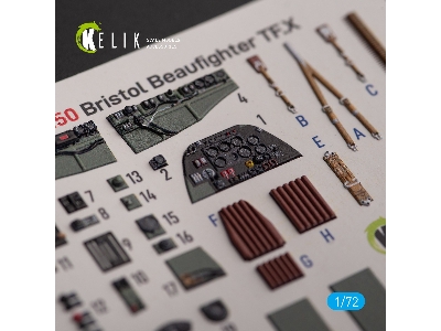 Bristol Beauhfighter Tf.X - Interior 3d Decals For Airfix Kit - zdjęcie 2