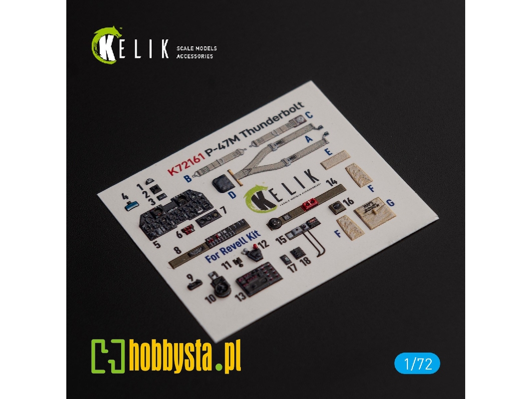 P-47m 'thunderbolt' - Interior 3d Decals For Revell Kit - zdjęcie 1 P-47m 'thunderbolt' - Interior 3d Decals For Revell Kit - zdjęcie 1