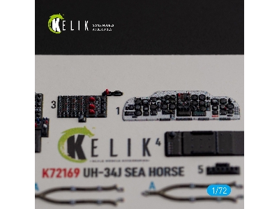 Uh-34j Sea Horse - Interior 3d Decals For Italeri Kit - zdjęcie 3