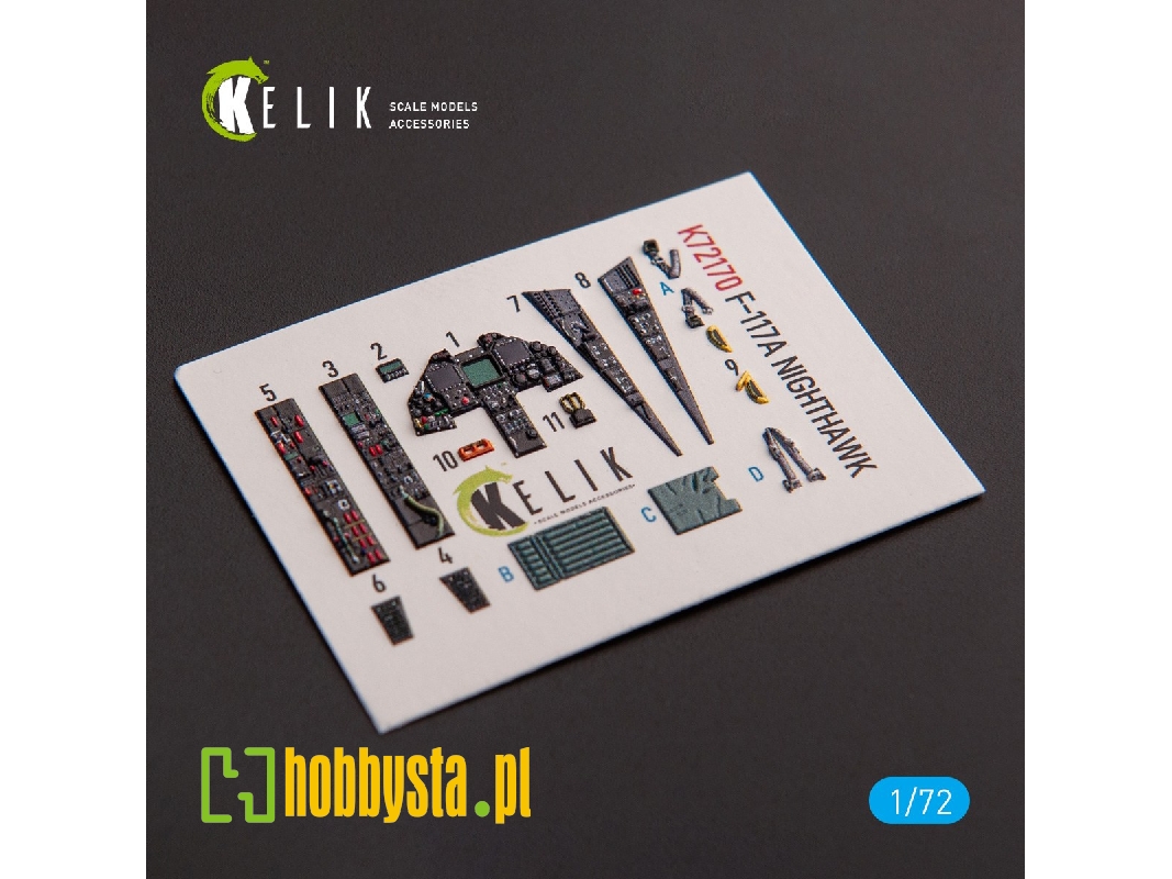 F-117a Nighthawk - Interior 3d Decals For Hasegawa Kit - zdjęcie 1 F-117a Nighthawk - Interior 3d Decals For Hasegawa Kit - zdjęcie 1