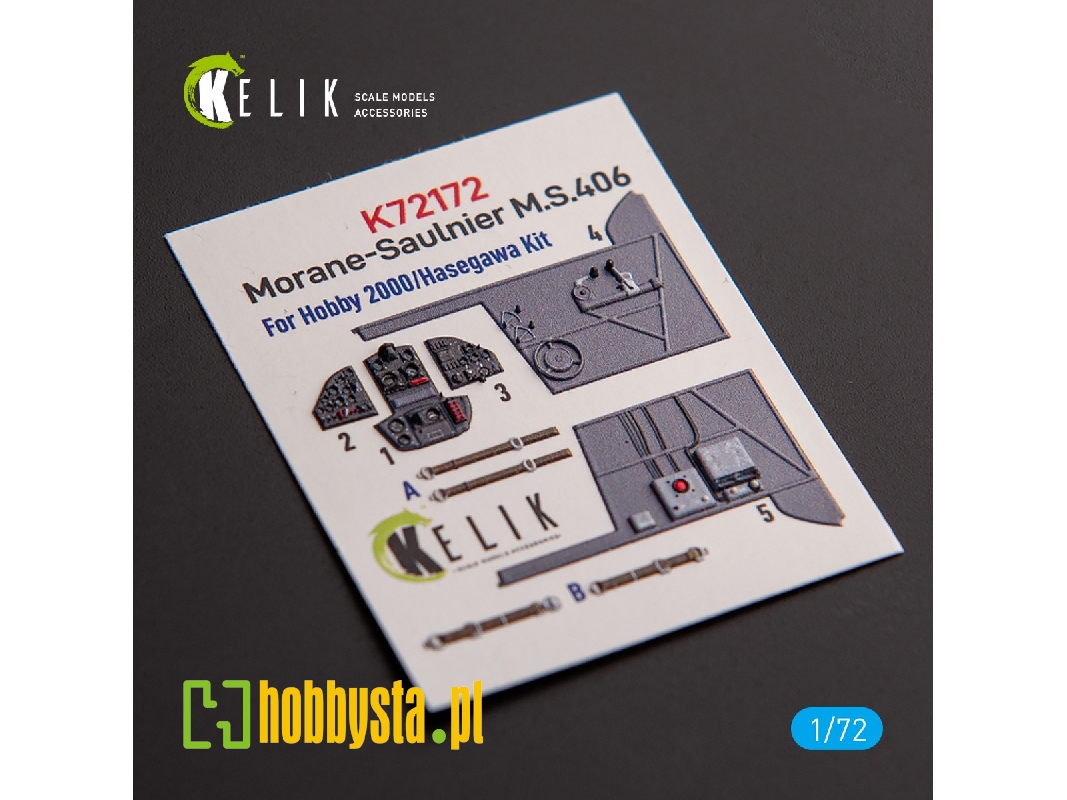 Morane-saulnier M.S.406 - Interior 3d Decals For Hobby 2000/Hasegawa Kit - zdjęcie 1 Morane-saulnier M.S.406 - Interior 3d Decals For Hobby 2000/Hasegawa Kit - zdjęcie 1
