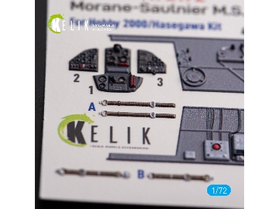 Morane-saulnier M.S.406 - Interior 3d Decals For Hobby 2000/Hasegawa Kit - zdjęcie 4