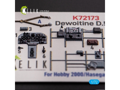 Dewoitine D.520 - Interior 3d Decals For Hobby 2000/Hasegawa Kit - zdjęcie 2