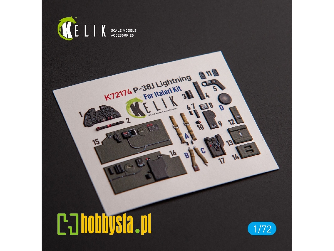 Р-38j 'lightning' - Interior 3d Decals For Italeri/Academy Kit - zdjęcie 1 Р-38j 'lightning' - Interior 3d Decals For Italeri/Academy Kit - zdjęcie 1
