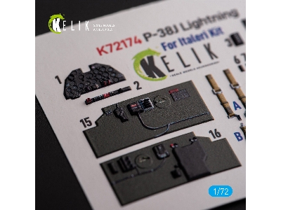 &#1056;-38j 'lightning' - Interior 3d Decals For Italeri/Academy Kit - zdjęcie 2