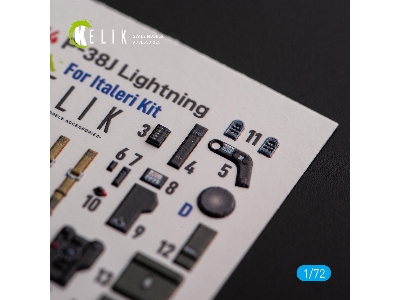 &#1056;-38j 'lightning' - Interior 3d Decals For Italeri/Academy Kit - zdjęcie 7