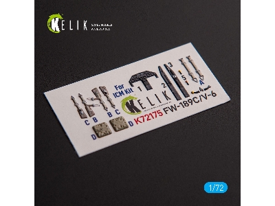 Fw-189c/V-6 - Interior 3d Decals For Icm Kit - zdjęcie 1