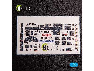Ju88 G-6 - Interior 3d Decals For Hasegawa Kit - zdjęcie 2