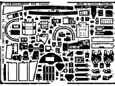  Buccaneer interior 1/48 - Airfix - blaszki - zdjęcie 1