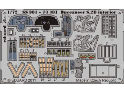  Buccaneer S.2B interior S. A. 1/72 - Airfix - blaszki - zdjęcie 1