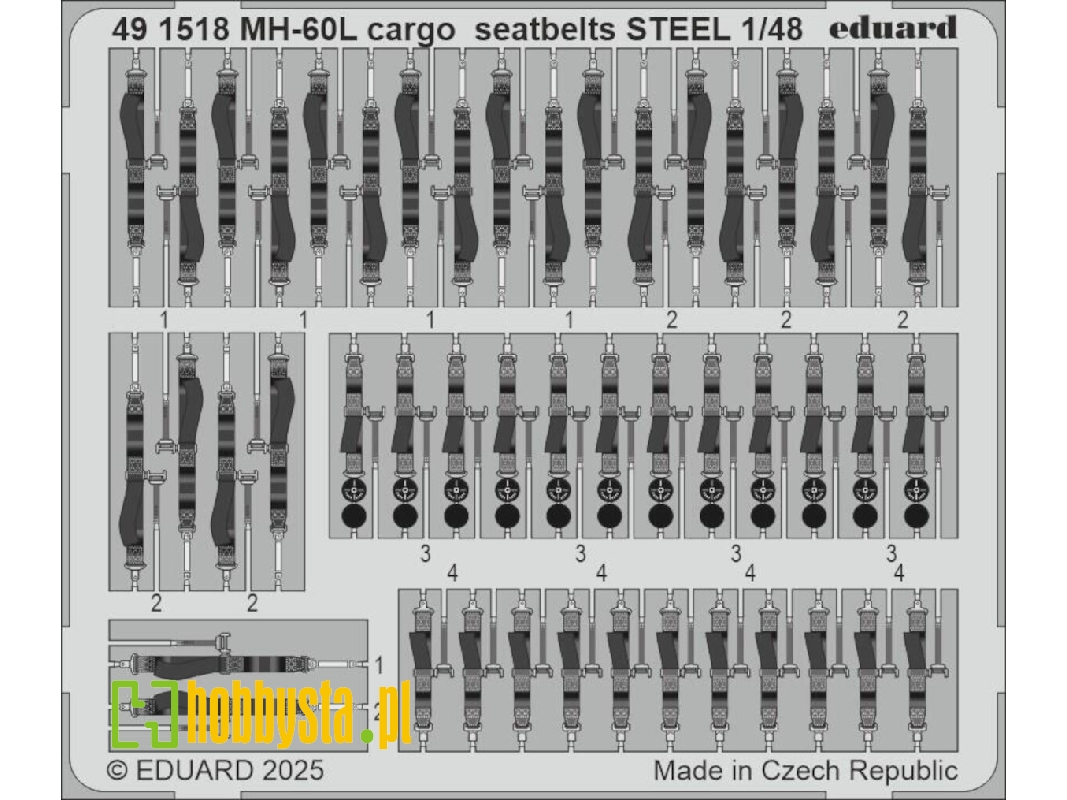 MH-60L cargo seatbelts STEEL 1/48 - ICM - zdjęcie 1 MH-60L cargo seatbelts STEEL 1/48 - ICM - zdjęcie 1