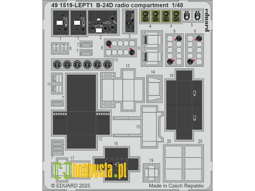B-24D radio compartment 1/48 - HOBBY BOSS - zdjęcie 1 B-24D radio compartment 1/48 - HOBBY BOSS - zdjęcie 1