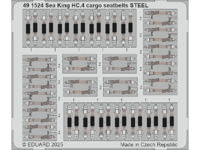 Sea King HC.4 cargo seatbelts STEEL 1/48 - AIRFIX - zdjęcie 1
