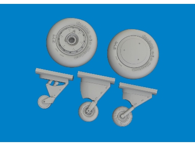 F4F-4 wheels early 1/48 - ACADEMY - zdjęcie 3