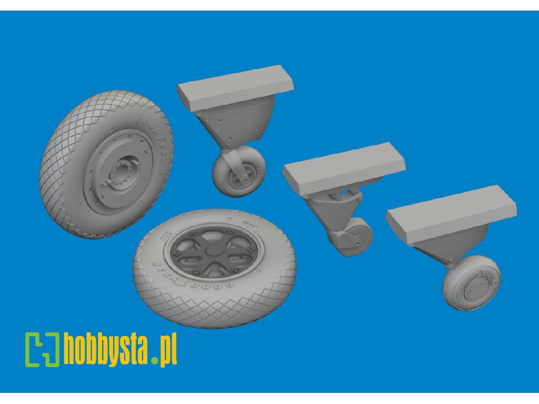 F4F-4 wheels late 1/48 - ACADEMY - zdjęcie 1 F4F-4 wheels late 1/48 - ACADEMY - zdjęcie 1