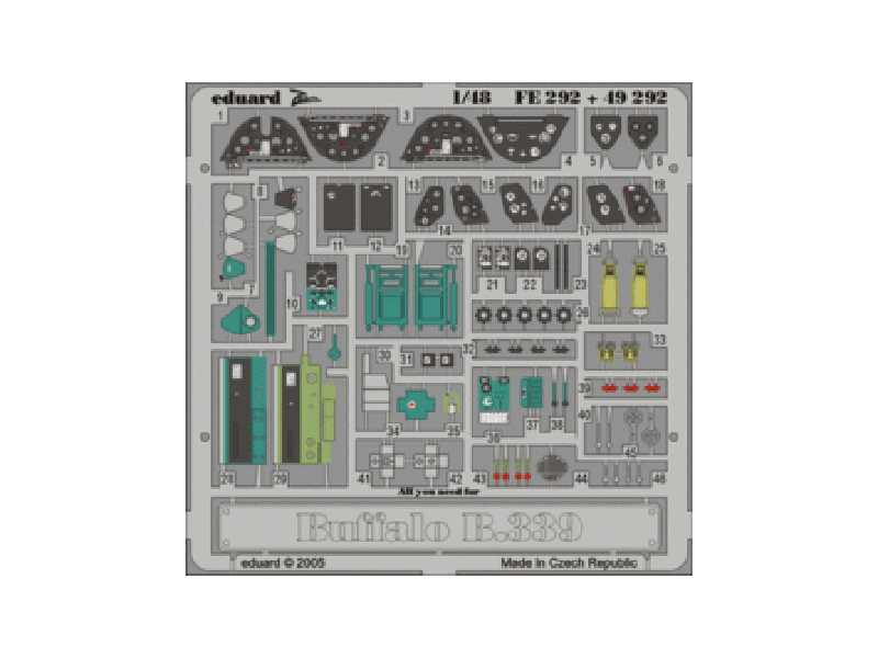 Buffalo Model 339 1/48 - Tamiya - blaszki - zdjęcie 1 Buffalo Model 339 1/48 - Tamiya - blaszki - zdjęcie 1