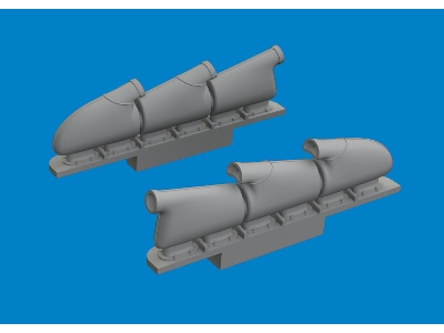 Spitfire Mk. V three-stacks exhaust rounded PRINT 1/72 - TAMIYA - zdjęcie 1