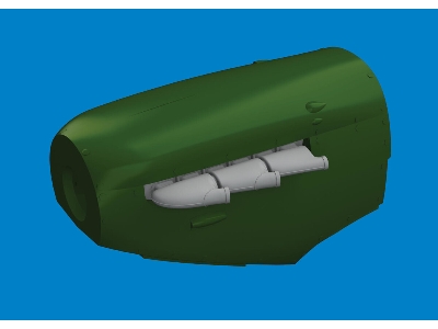 Spitfire Mk. V three-stacks exhaust rounded PRINT 1/72 - TAMIYA - zdjęcie 2