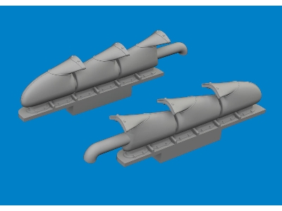 Spitfire Mk. V three-stacks exhaust fishtail PRINT 1/72 - TAMIYA - zdjęcie 1