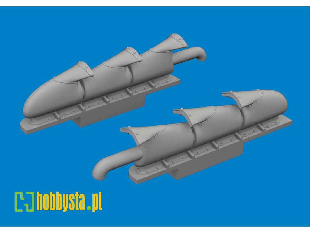 Spitfire Mk. V three-stacks exhaust fishtail PRINT 1/72 - TAMIYA - zdjęcie 1 Spitfire Mk. V three-stacks exhaust fishtail PRINT 1/72 - TAMIYA - zdjęcie 1