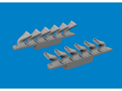Spitfire Mk. V six-stacks exhaust fishtail PRINT 1/72 - TAMIYA - zdjęcie 1