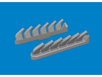 P-51 exhaust stacks PRINT 1/72 - TAMIYA - zdjęcie 2