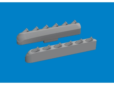 P-51 exhaust stacks w/  fairing PRINT 1/72 - TAMIYA - zdjęcie 2