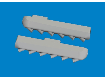 P-51 exhaust stacks w/  fairing PRINT 1/72 - TAMIYA - zdjęcie 3
