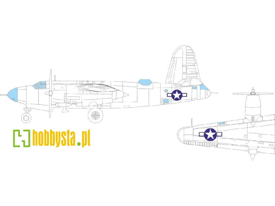 B-26G Marauder US national insignia 1/48 - ICM - zdjęcie 1 B-26G Marauder US national insignia 1/48 - ICM - zdjęcie 1