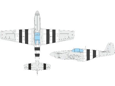 P-51B/ C D-day stripes 1/48 - EDUARD - zdjęcie 1