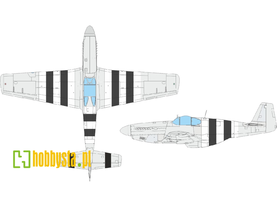 P-51B/ C D-day stripes 1/48 - EDUARD - zdjęcie 1 P-51B/ C D-day stripes 1/48 - EDUARD - zdjęcie 1
