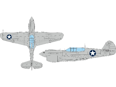 P-40E US national insignia circular 1/48 - EDUARD - zdjęcie 1