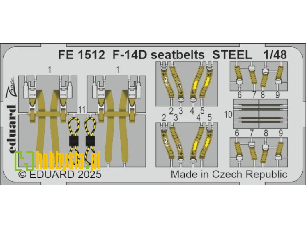 F-14D seatbelts STEEL 1/48 - GREAT WALL HOBBY - zdjęcie 1 F-14D seatbelts STEEL 1/48 - GREAT WALL HOBBY - zdjęcie 1