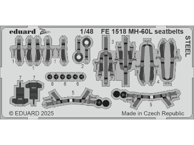 MH-60L seatbelts STEEL 1/48 - ICM - zdjęcie 1