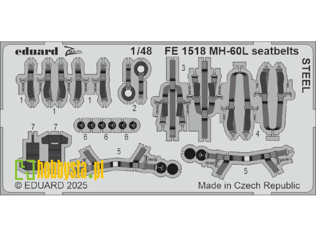 MH-60L seatbelts STEEL 1/48 - ICM - zdjęcie 1 MH-60L seatbelts STEEL 1/48 - ICM - zdjęcie 1