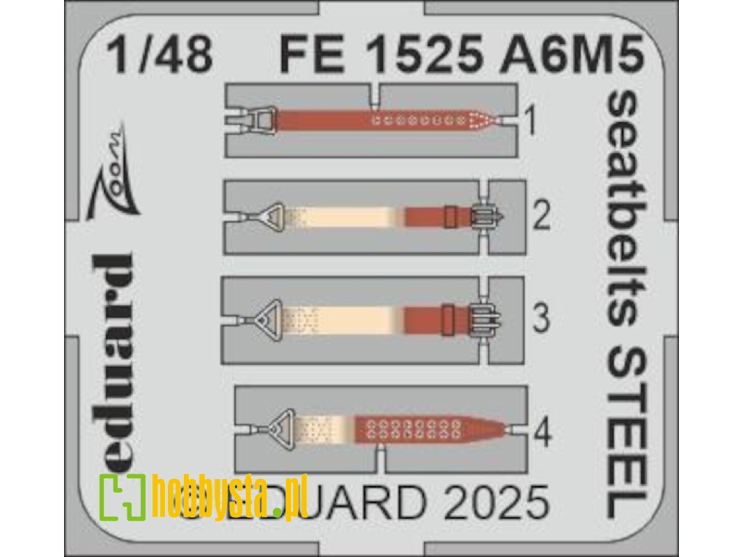 A6M5 seatbelts STEEL 1/48 - EDUARD - zdjęcie 1 A6M5 seatbelts STEEL 1/48 - EDUARD - zdjęcie 1