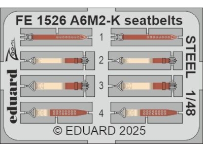 A6M2-K seatbelts STEEL 1/48 - EDUARD - zdjęcie 1