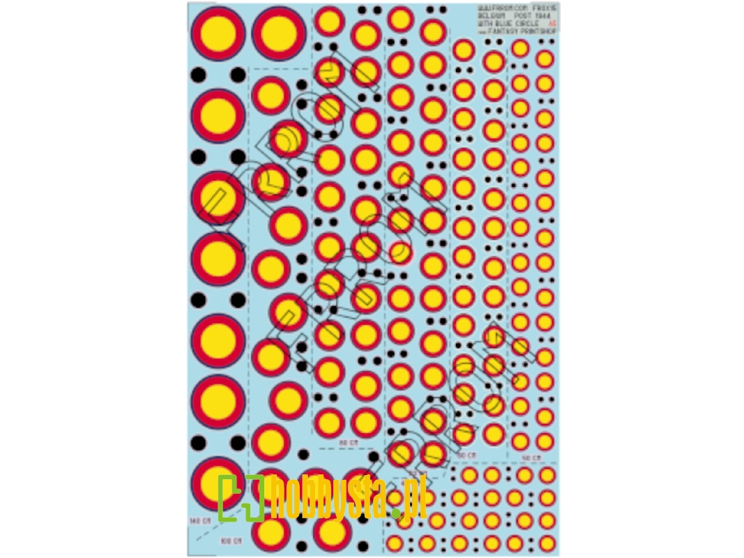 Belgian Roundels With External Blue Circle (Post 1945) (A5) - zdjęcie 1 Belgian Roundels With External Blue Circle (Post 1945) (A5) - zdjęcie 1