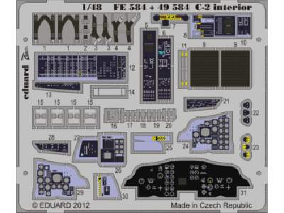  C-2 interior S. A. 1/48 - Kinetic - blaszki - zdjęcie 1